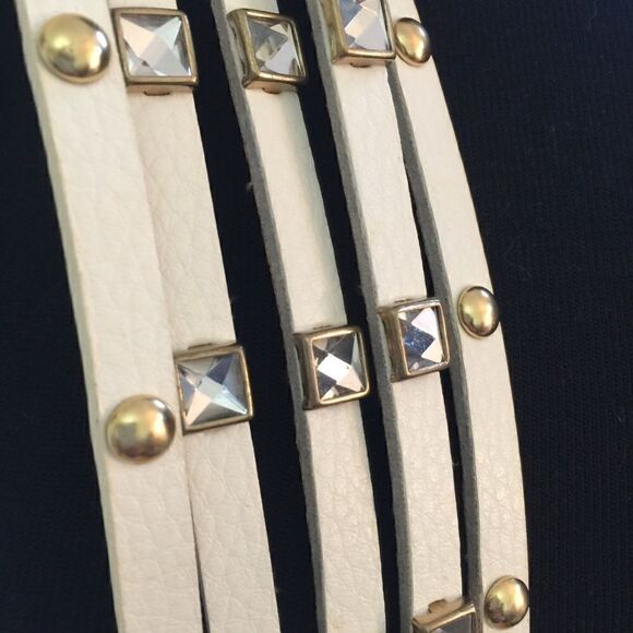 Michael Kors Studded Rhinestone 5 strand belt - Picture 3 of 7